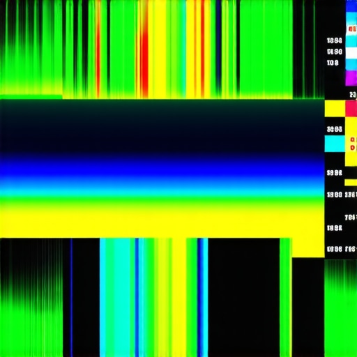 Technician analyzing brake system data with thermal imaging and electronic sensors in an auto repair shop.
