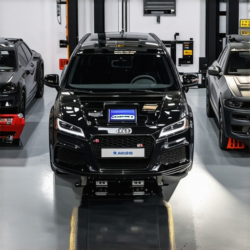 Modern auto repair shop utilizing AI and 3D imaging diagnostics