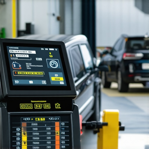 Auto mechanic using advanced diagnostic tools in a modern repair shop