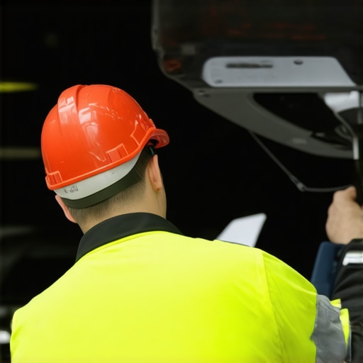 Technician performing diagnostics with high-tech equipment