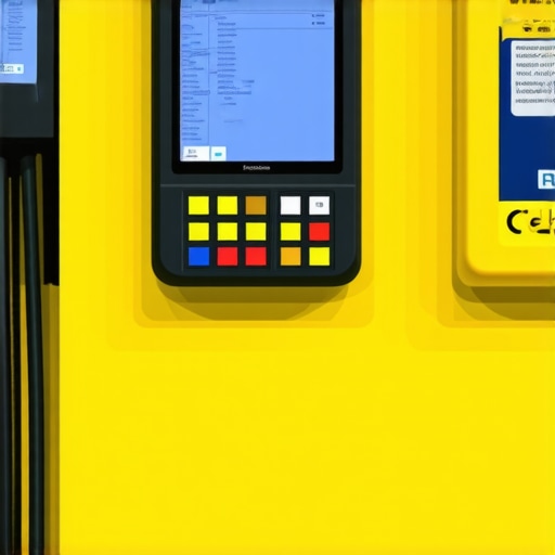 Modern brake diagnostics equipment analyzing vehicle brake system