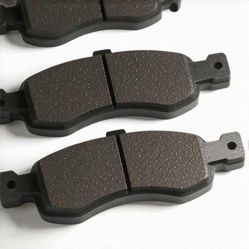 Close-up of diverse brake pads showcasing advanced materials used in eco-friendly and high-performance applications