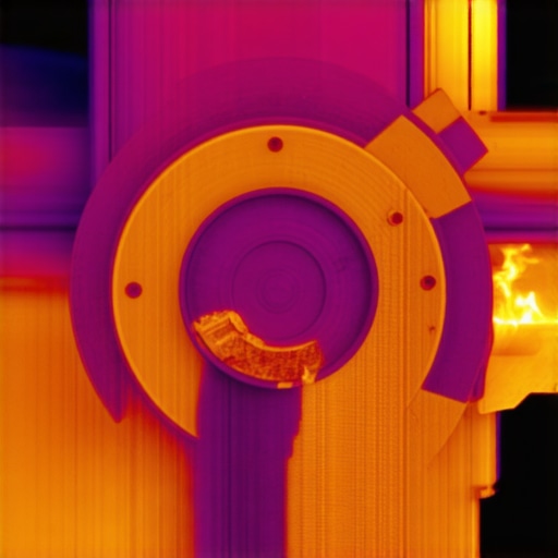 Thermal imaging showing hotspots on brake discs indicating potential issues.