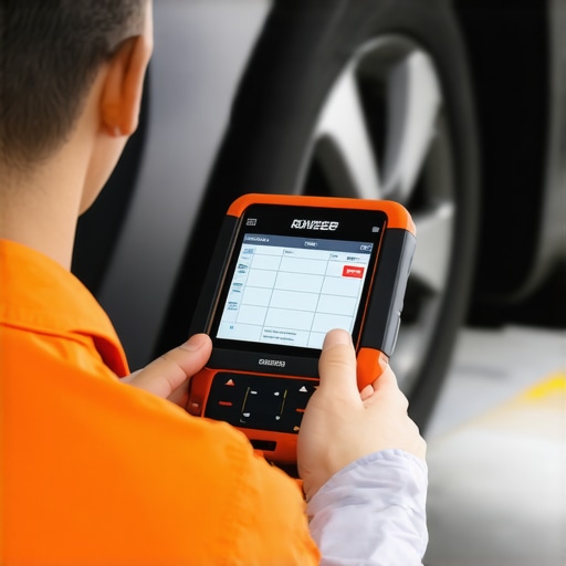 Diagnostic device connected to a vehicle's electronic control system for brake calibration