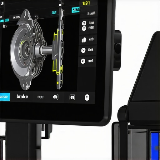 Modern mechanic using digital diagnostic tools for brake system analysis.