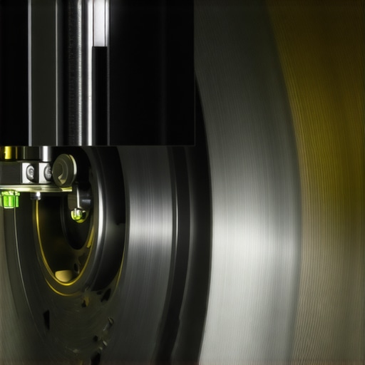 Technician using laser guide to measure brake rotor flatness for early detection of warping.