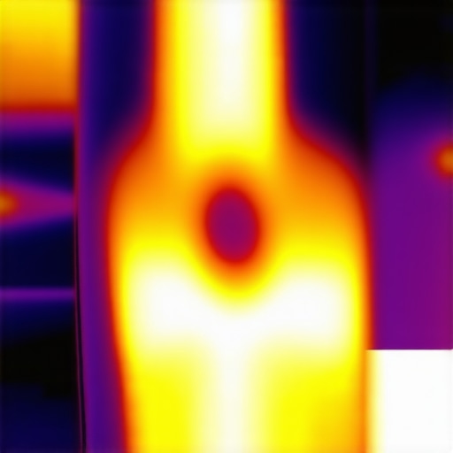 Thermal image showing temperature asymmetries on brake rotors indicating potential warping