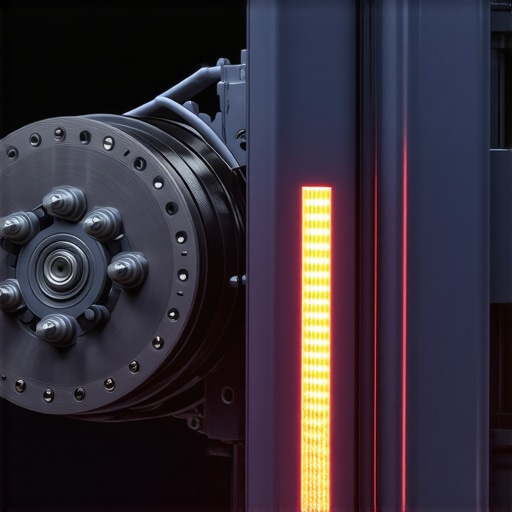 High-tech brake diagnostic device analyzing rotor health in a professional workshop