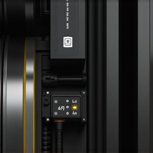 Close-up view of electronic sensors and control modules in a modern vehicle's braking system.