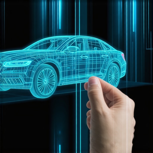 A mechanic using advanced diagnostic scanner connected to a modern car's onboard computer