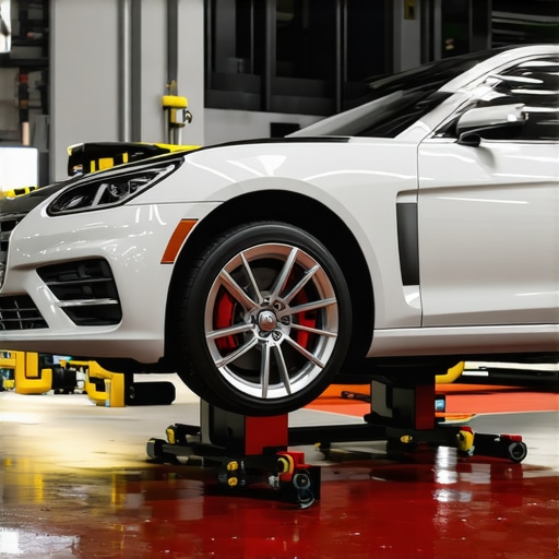 Diagram showing laser alignment and signal analysis for brake sensor calibration.