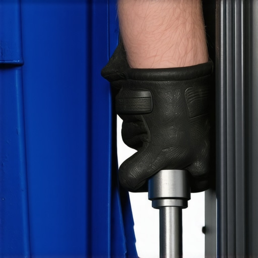 Technician applying digital torque wrench during axle nut tightening to prevent steering noise.