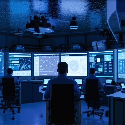 Control room with digital dashboards and diagnostic tools for fleet maintenance