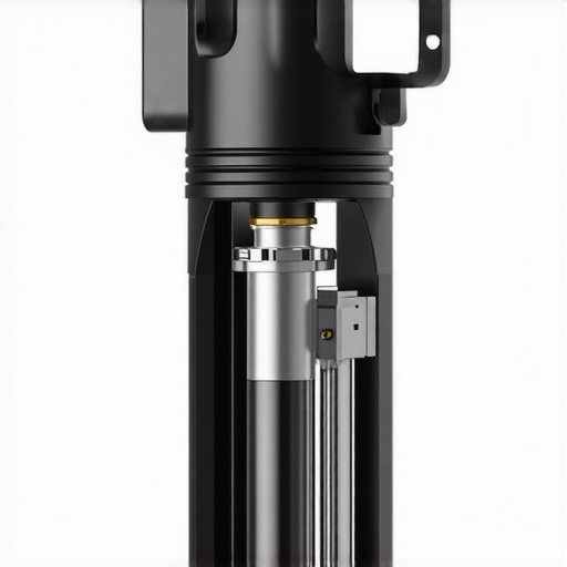 A cutaway view of an electronic adaptive strut showing internal solenoid and hydraulic valving