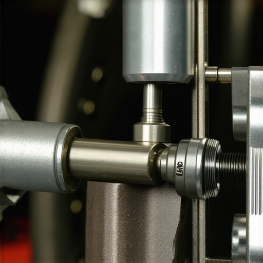 Professional lubrication of brake caliper slide pins to prevent uneven wear and soft pedal feel.
