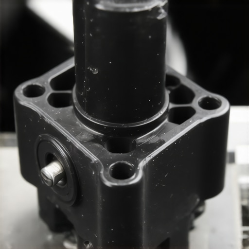Close-up of a disassembled car HVAC blend door actuator showing the gear mechanism.