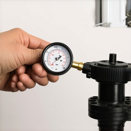 Technician testing an EVAP purge solenoid with a hand vacuum pump