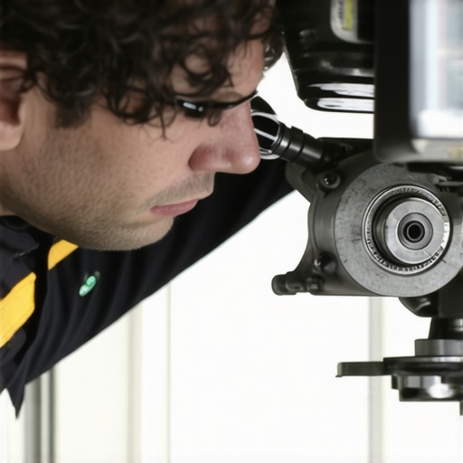 Borescope Inspection of Piston Carbon Buildup Mechanic using a borescope to diagnose oil consumption and carbon on piston rings.