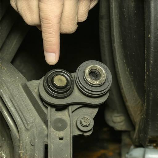 Brake Pedal Assembly Diagnostic Mechanic inspecting a worn brake pedal bushing for clicking noises