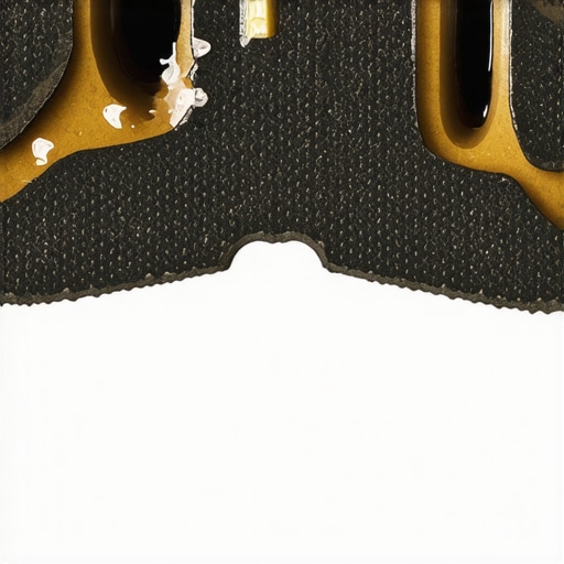 Macro view of contaminated brake pad porosity