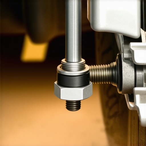 Close-up of Brake Pedal Assembly Pivot Points Detailed view of a car brake pedal's mechanical linkage and clevis pin interface.