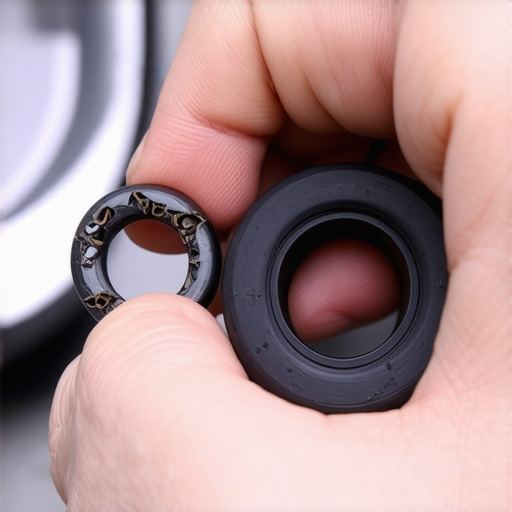 Comparing a worn engine O-ring to a new replacement Close-up of a damaged rubber engine seal and a new O-ring
