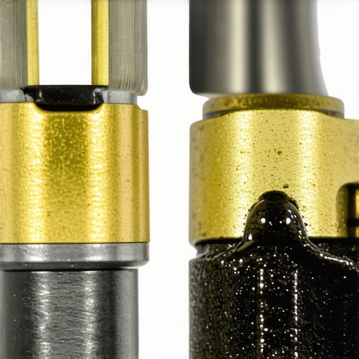 A side-by-side look at a dirty PCV valve and a new replacement part to show internal engine sludge.