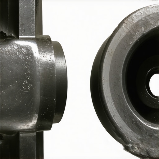 A detailed view showing the difference between a healthy CV joint and one with internal pitting and wear.