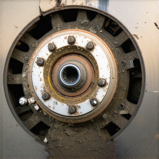 A dirty and wet wheel speed sensor that may cause false ABS activation and a sinking brake pedal.