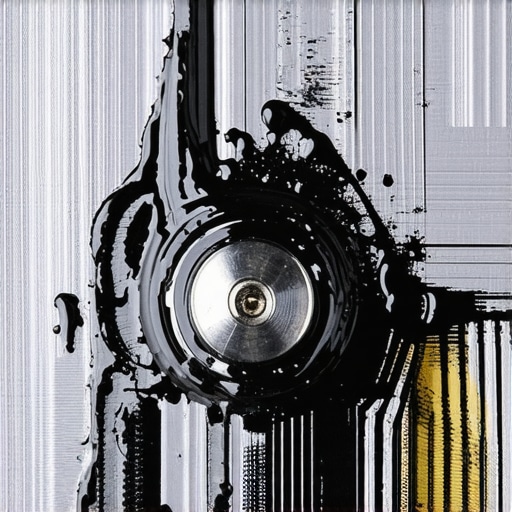 Close-up of a dirty ISS sensor with metallic debris accumulation