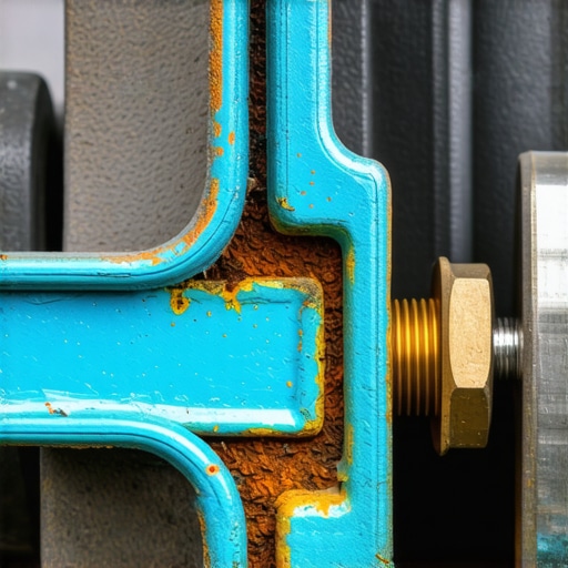 Close-up of a rusty and oxidized ground connection on a car frame causing electrical interference.