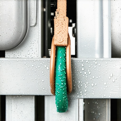 A close-up of an oxidized car ground wire showing green corrosion and moisture, causing electrical resistance.