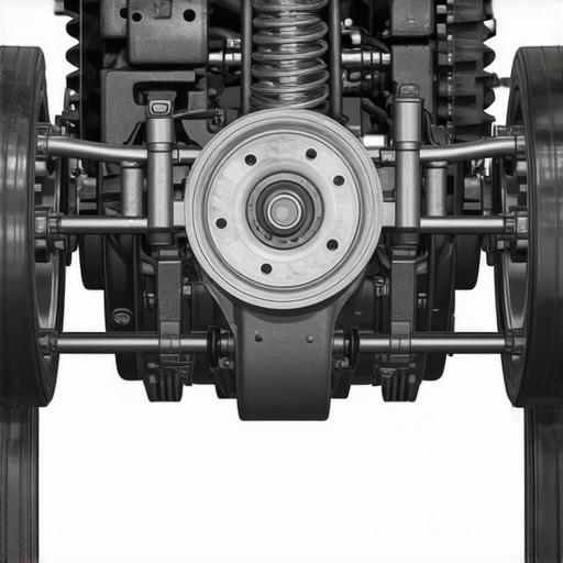 Technical illustration of a shifted car subframe causing wheel misalignment