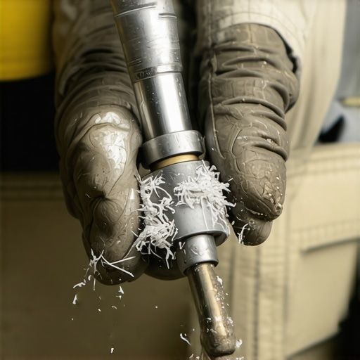Close-up of a dirty transmission speed sensor
