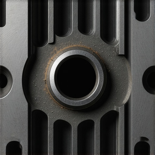 Detailed view of a worn valve body separator plate with an eroded check ball seat causing transmission fluid bypass.