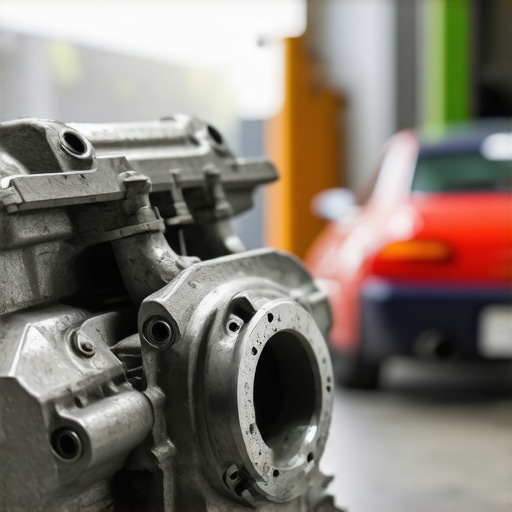 Corroded aluminum engine part showing pitting caused by contaminated coolant and electrolysis.