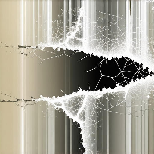 Close-up of internal cracks and residue on a high-temperature automotive plastic reservoir.