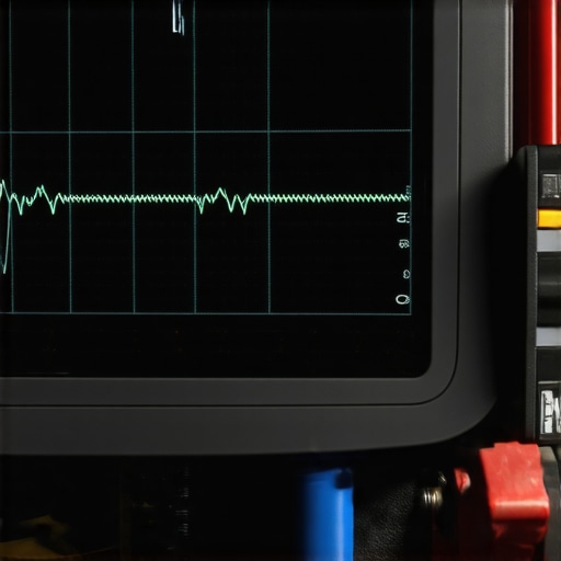 Fuel Pump Amperage Waveform Diagnostic An oscilloscope displaying a fuel pump current ramp waveform for professional engine diagnostics.