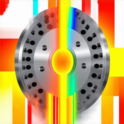 Technical illustration of a high-carbon ventilated brake rotor