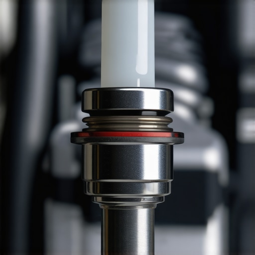 Close up of a wideband air-fuel ratio sensor for performance tuning.