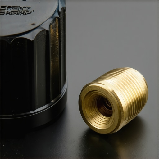 Close-up of a tire valve cap showing the internal rubber gasket for an airtight seal.