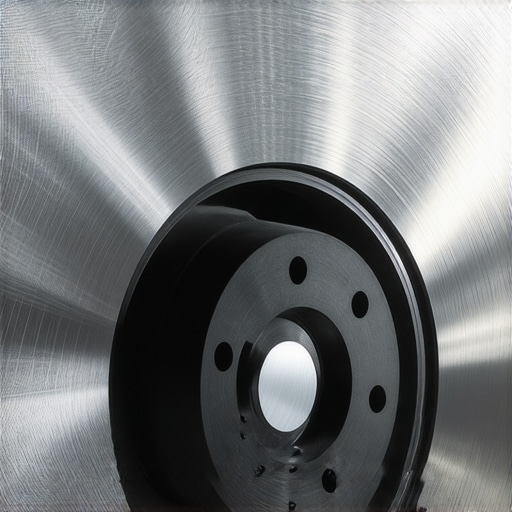 Close up of a premium brake rotor friction surface