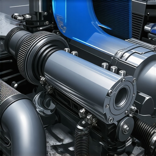 Technical diagram of engine air intake and heat management