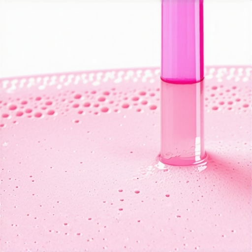 Identifying Transmission Fluid Cross-Contamination A dipstick showing pink, frothy transmission fluid caused by a radiator leak, known as the strawberry milkshake of death.