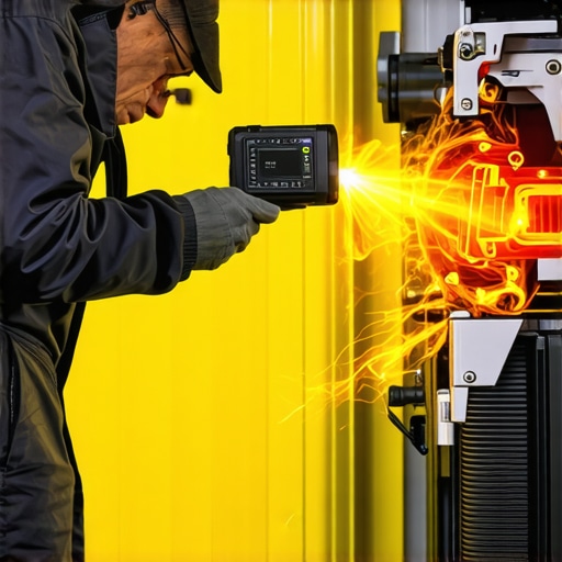 Thermal camera showing heat distribution across an engine to detect radiator blockages.