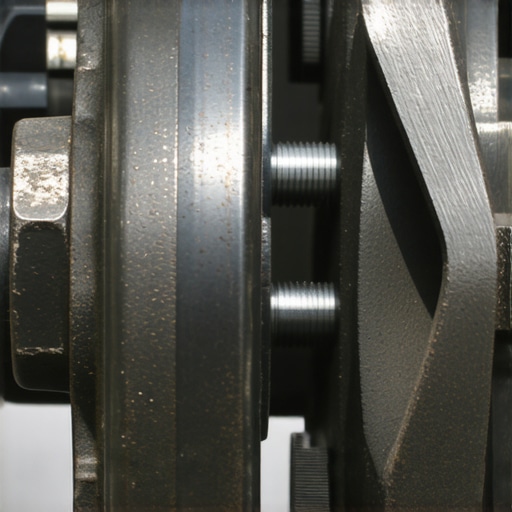 Visual comparison of uneven brake pad wear in a floating caliper system