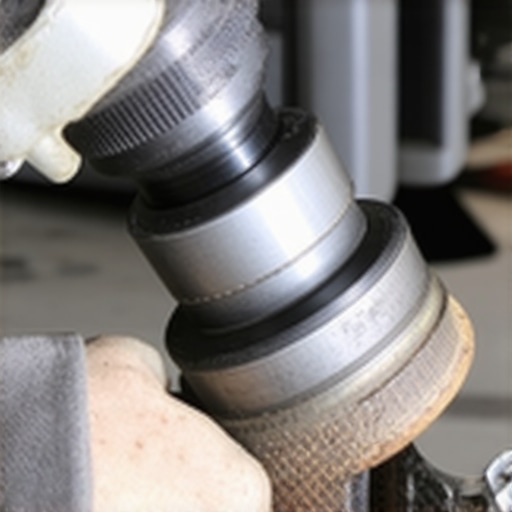 Worn universal joint on a car driveshaft causing transmission clunks