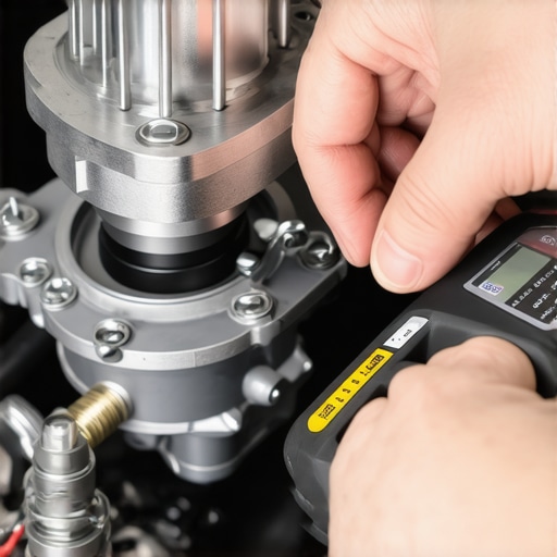 A professional mechanic checking a secondary air injection pump to prevent catalytic converter damage.