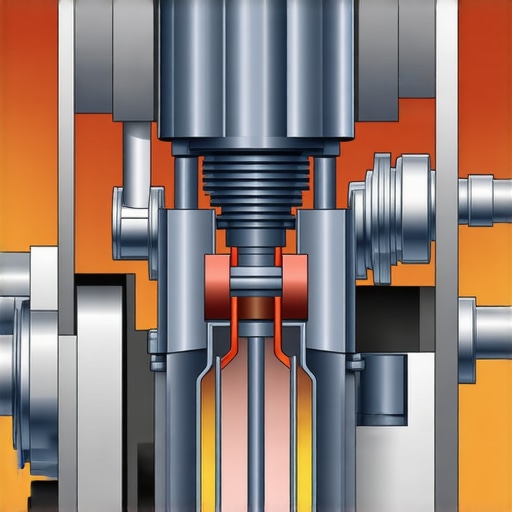 Cutaway technical illustration showing the internal valves and channels of an automotive ABS modulator.