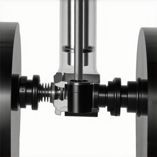 Cross-section diagram of a high-performance nitrogen-charged strut showing the oil and gas chambers.